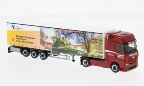 Herpa Mercedes Actros L, Gärtner Transporte/Staatspark Fürstenlager, 1:87, Online