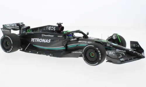 Minichamps Mercedes AMG W14 E Performance, Formel 1, GP Bahrain, 2023, Mercedes AMG Petronas Formula One Team, Petronas, #63, G.Russell, 1:18,