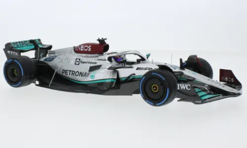 Minichamps Mercedes AMG W13 E Performance, Formel 1, GP Monaco, 2022, Mercedes AMG Petronas Formula One Team, Petronas, #63, G.Russell, 1:18, Discount