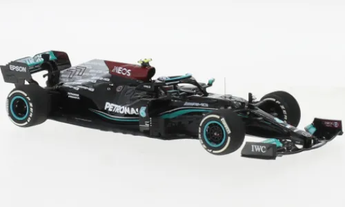 Minichamps Mercedes AMG W12 E Performance, Formel 1, GP Bahrain, 2021, Mercedes AMG Petronas Formula One Team, Petronas, #77, V.Bottas, 1:43, Best