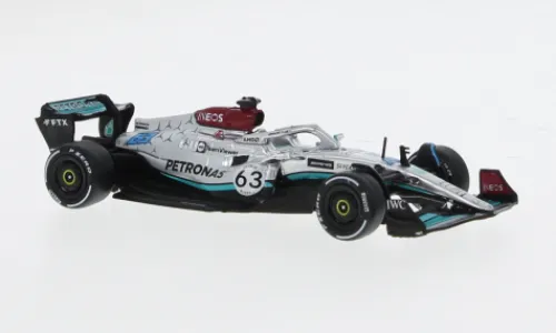 Tarmac Works Mercedes AMG W13 E Performance, Formel 1, GP Belgien, 2022, Petronas, #63, G.Russell, 1:64, Outlet