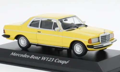 Maxichamps Mercedes 230 CE (C123), gelb, 1976, 1:43, Best