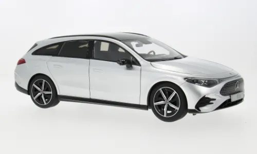 I-NZG Mercedes CLA Shooting Brake (X174) BEV, silber, 1:18,