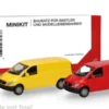 Herpa MiniKit Mercedes 2er Set: Vito Kasten (W639), gelb/rot, 2002, 1:87, New