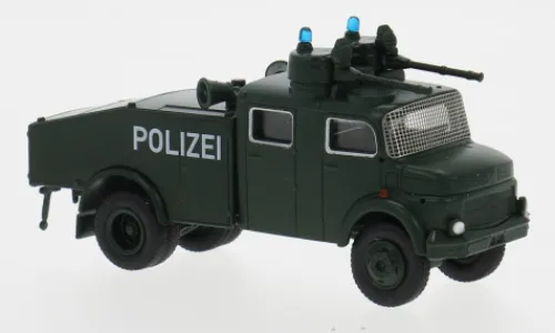 Brekina Mercedes LA 1113 Wasserwerfer, dunkelgrün, 1966, Polizei, 1:87, New