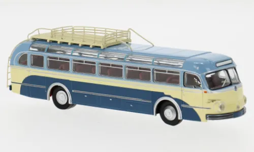 Brekina Mercedes O 6600 H Reisebus, hellblau/beige, 1951, 1:87,