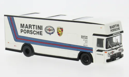 Schuco Mercedes O 317 Renntransporter, Martini Porsche, 1:64, Discount
