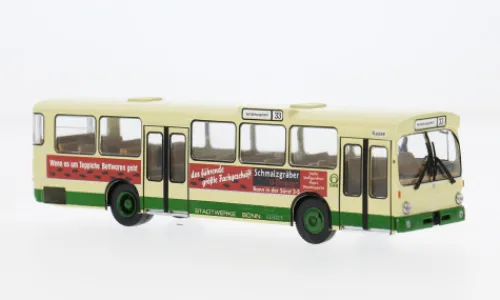 Brekina Mercedes O 305, 1972, Stadtwerke Bonn - Schmalzgräber, 1:87, Discount