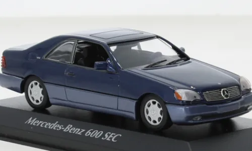 Maxichamps Mercedes 600 SEC (C140), blau, 1992, 1:43, Hot