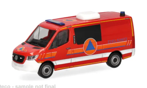 Herpa Mercedes Sprinter 18 Halbbus FD, Zivilschutz, 1:87, Outlet