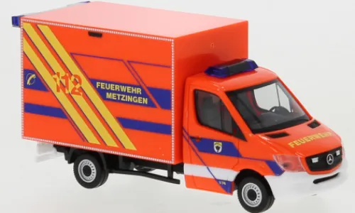 Herpa Mercedes Sprinter Koffer, 2013, Feuerwehr Metzingen, 1:87, Clearance