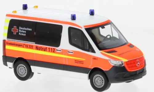 Busch Mercedes Sprinter SWB, 2018, DRK Esslingen-Nürtingen, 1:87, Online