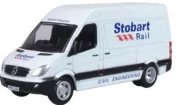 Oxford Mercedes Sprinter Van, Stobart Rail, 1:76, Clearance