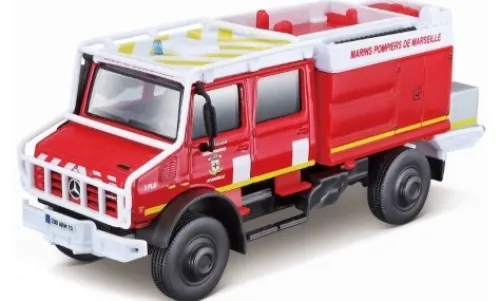 Bburago Mercedes Unimog U5000, Marins Pompiers De Marseille, 1:50, Hot