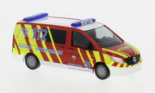 Busch Mercedes Vito, 2014, Notarzt Rettungsdienst Feuerwehr Herford, 1:87, Hot