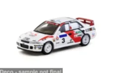 Tarmac Works Mitsubishi Lancer Evolution II, Rally Hong Kong-Peking, 1994, #3, K.Eriksson/S.Parmander, 1:64, Hot