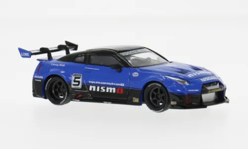 Mini GT Nissan GTR R-35, blau/schwarz, 2025, 1:64, Hot