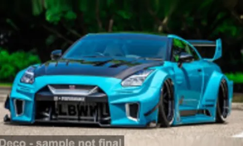 Solido Nissan GT-R (R35), blau/schwarz, 2025, 1:18, Best