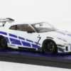 Tarmac Works Nissan GT-R (R35) LB Work Type 2, weiss/blau, 1:43, New