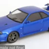 KK Scale Nissan GT-R R34 V-Spec II, blau, 2001, 1:12, Clearance