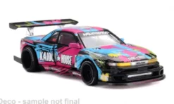 Mini GT Nissan Silvia S13-R Kaido Splash V1, schwarz/Dekor, 1991, 1:64, New