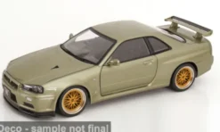 KK Scale Nissan Skyline GT-R R34 V-Spec Nür, hellgrün, 2001, 1:12, Outlet