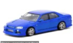 Tarmac Works Nissan Skyline R34 GT-R, blau, 1:64,