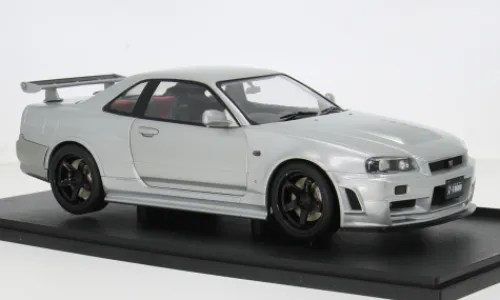 Solido Nissan Skyline R34 GT-R, silber/Dekor, 1:18, Clearance