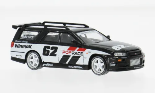 Pop Race Nissan Stagea, Simon`s Garage, #62, 1:64, New