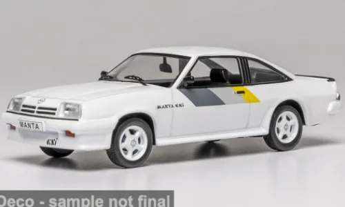 IXO Opel Manta B GSI, weiss/Dekor, 1984, 1:43, Hot