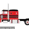 IXO America Peterbilt 359, rot/schwarz, 1973, 1:64, Hot