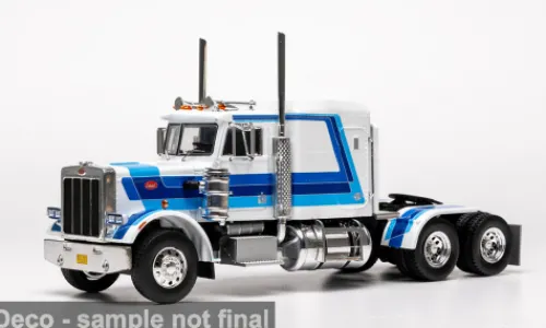 IXO Peterbilt 359, weiss/blau, 1980, 1:43, New