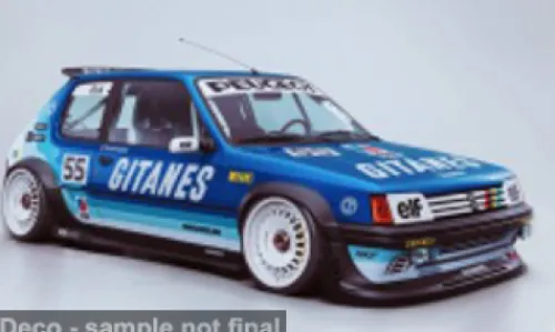 Solido Peugeot 205 GTi, blau/Dekor, 1990, 1:18, Discount