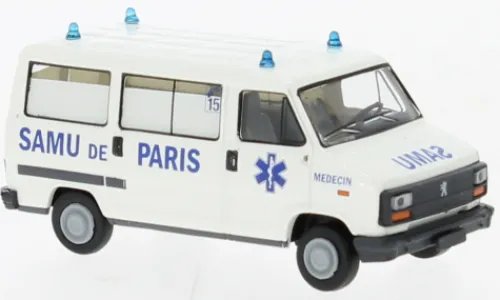 Brekina Peugeot J5 Bus, 1982, Samu de Paris (FR), 1:87, Discount