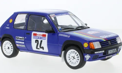 Solido Peugeot 205 Rallye Gr.A, Rallye WM, Tour de Corse, 1990, #24, R.Bourcierr/B.Frangin, 1:18, Best