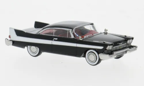 Brekina Plymouth Fury, schwarz/weiss, 1958, 1:87, New