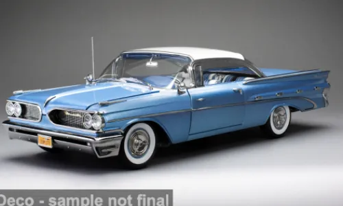 Sun Star Pontiac Bonneville Hard Top, blau, 1959, 1:18, Hot