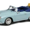 Schuco Porsche 356 A Cabriolet, hellblau, 1:43, Hot