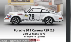 Spark Porsche 911 Carrera RSR 2.8, 24h Le Mans, 1973, #78, H.Bayard/R.Ligonnet, 1:64, Discount