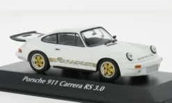 Maxichamps Porsche 911 Carrera RS 3.0, weiss/silber, 1974, 1:43, Best