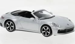 Minichamps Porsche 911 (992) Carrera 4S Cabriolet, silber, 2019, 1:87, Hot