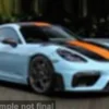 Solido Porsche 718 Cayman GT4 RS, blau/orange, 1:43, Hot
