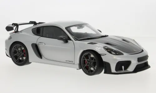 Minichamps Porsche Cayman GT4 RS, silber, 2024, 1:18,