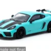 Tarmac Works Porsche Cayman GT4RS, türkis/schwarz, 1:64, Best