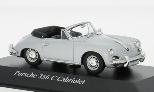 Maxichamps Porsche 356C Cabriolet, silber, 1965, 1:43, Clearance