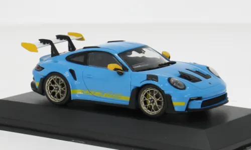 Solido Porsche 911 GT3 RS, blau/gelb, 1:43, Best
