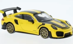 Bburago Porsche 911 GT2 RS, gelb/schwarz, 1:43, Best
