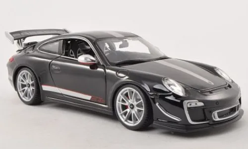 Bburago Porsche 911 GT3 RS 4.0 (997/II), schwarz/silber, 2011, 1:18, Best