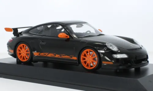 Minichamps Porsche 911 (997) GT3 RS, schwarz/orange, 2007, 1:18,