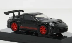 Bburago Porsche 911 (992) GT3 RS, schwarz/rot, 2023, 1:43, Outlet